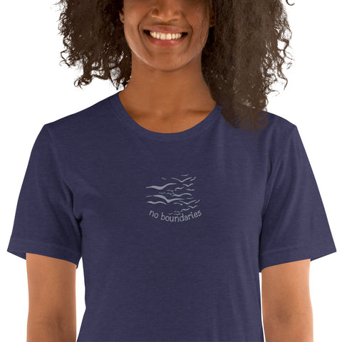 Embroidered No Boundaries Unisex t-shirt