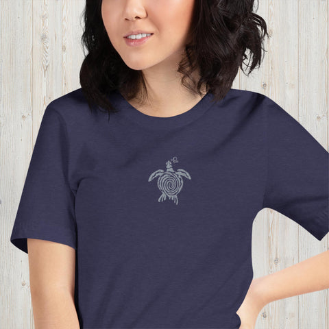 Embroidered Bubbly Turtle Unisex t-shirt