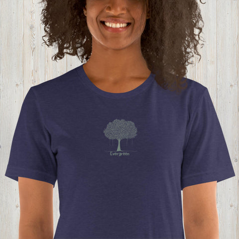 Embroidered Evergreen Tree Unisex t-shirt