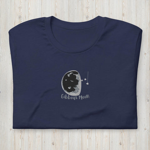 Embroidered Gibbous Moon Unisex t-shirt