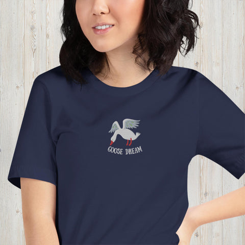 Embroidered Goose Dream Unisex t-shirt