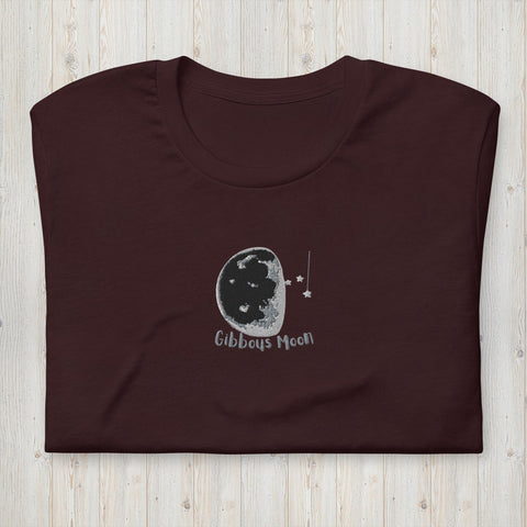 Embroidered Gibbous Moon Unisex t-shirt