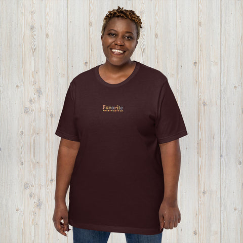 Embroidered Favorite in Fall Colors Unisex t-shirt