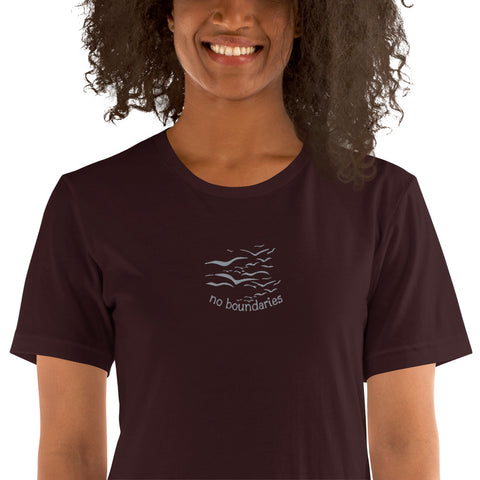 Embroidered No Boundaries Unisex t-shirt