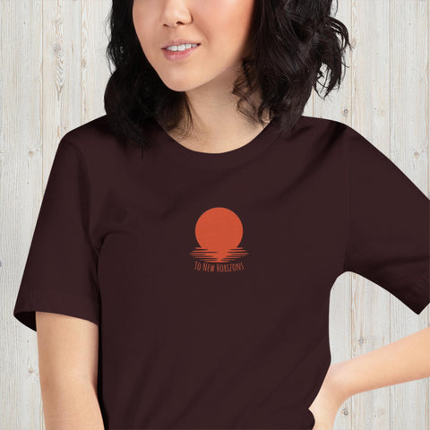 Embroidered To New Horizons Unisex t-shirt