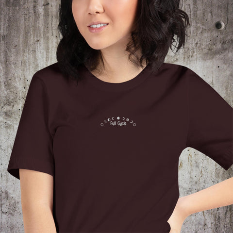 Embroidered Full Cycle Moon Phases Unisex t-shirt